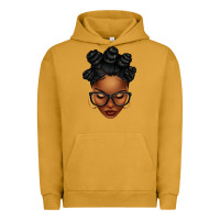 Pigment Peanut Butter afro woman with bantu knots Urban Hoodie - texasbilliewilder