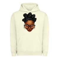 Pigment Pistachio afro woman with bantu knots Urban Hoodie - texasbilliewilder