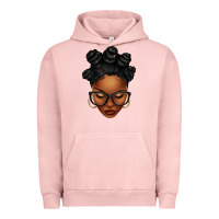 Pigment Salmon afro woman with bantu knots Urban Hoodie - texasbilliewilder