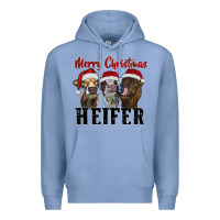 Colony Blue merry christmas heifer Premium Hoodie - RanaPortraitStore