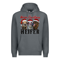 Rock merry christmas heifer Premium Hoodie - RanaPortraitStore
