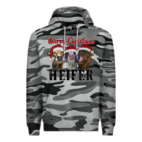 Slate Camo merry christmas heifer Premium Hoodie - RanaPortraitStore