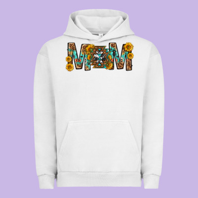 Mom With Aztec Mothers Day Urban Hoodie Designed By Texasbilliewilder