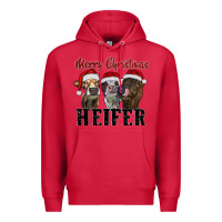 Cardinal merry christmas heifer Premium Hoodie - RanaPortraitStore