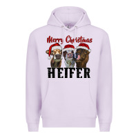 Lilac merry christmas heifer Premium Hoodie - RanaPortraitStore