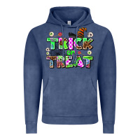 Vintage Denim trıck or treat Vintage Hoodie - AdoDesignShop