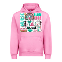 Fuchsia Pink nurse life Urban Hoodie - Zillion Design Studio