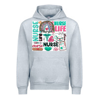 Heather Grey nurse life Urban Hoodie - Zillion Design Studio