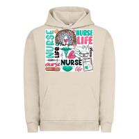Pigment French Oak nurse life Urban Hoodie - Zillion Design Studio