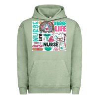 Pigment Oil Green nurse life Urban Hoodie - Zillion Design Studio