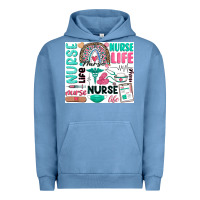 Pigment Pebble Blue nurse life Urban Hoodie - Zillion Design Studio
