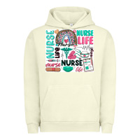 Pigment Pistachio nurse life Urban Hoodie - Zillion Design Studio