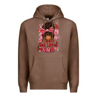 Chestnut one loved cna afro messy bun Premium Hoodie - texasbilliewilder