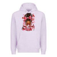 Lilac one loved cna afro messy bun Premium Hoodie - texasbilliewilder