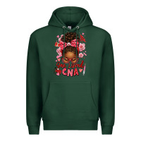 Sports Green one loved cna afro messy bun Premium Hoodie - texasbilliewilder