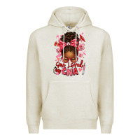 Oatmeal Heather one loved cna afro messy bun Premium Hoodie - texasbilliewilder