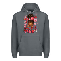 Rock one loved cna afro messy bun Premium Hoodie - texasbilliewilder
