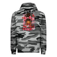 Slate Camo one loved cna afro messy bun Premium Hoodie - texasbilliewilder