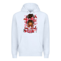 White one loved cna afro messy bun Premium Hoodie - texasbilliewilder