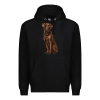 Black labrador retriever Premium Hoodie - RanaPortraitStore