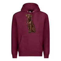 Burgundy labrador retriever Premium Hoodie - RanaPortraitStore