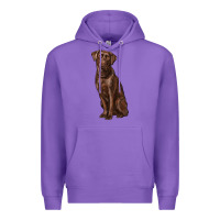 Purple labrador retriever Premium Hoodie - RanaPortraitStore