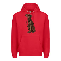 Red labrador retriever Premium Hoodie - RanaPortraitStore