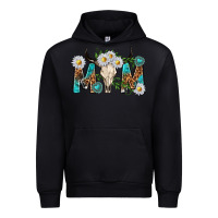 Black mom with bull skull Urban Hoodie - texasbilliewilder