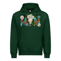 Forest Green mom with bull skull Urban Hoodie - texasbilliewilder