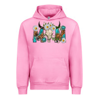 Fuchsia Pink mom with bull skull Urban Hoodie - texasbilliewilder
