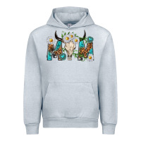 Heather Grey mom with bull skull Urban Hoodie - texasbilliewilder