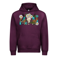 Mauve Wine mom with bull skull Urban Hoodie - texasbilliewilder