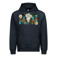 Navy mom with bull skull Urban Hoodie - texasbilliewilder