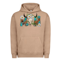 Pigment Burro mom with bull skull Urban Hoodie - texasbilliewilder
