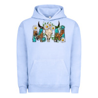 Pigment Grape Ice mom with bull skull Urban Hoodie - texasbilliewilder