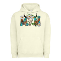 Pigment Pistachio mom with bull skull Urban Hoodie - texasbilliewilder