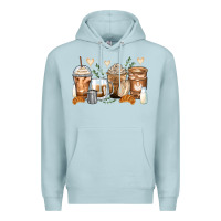 Blue Mist latte coffee cups Premium Hoodie - Zillion Design Studio