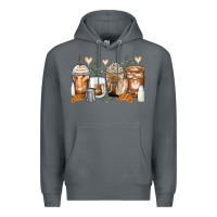 Rock latte coffee cups Premium Hoodie - Zillion Design Studio
