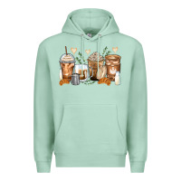 Seafoam latte coffee cups Premium Hoodie - Zillion Design Studio