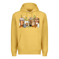 Antique Gold latte coffee cups Premium Hoodie - Zillion Design Studio