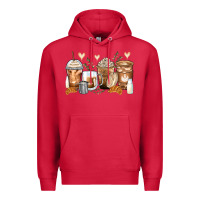 Cardinal latte coffee cups Premium Hoodie - Zillion Design Studio