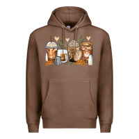Chestnut latte coffee cups Premium Hoodie - Zillion Design Studio