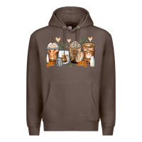 Coffee latte coffee cups Premium Hoodie - Zillion Design Studio