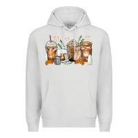 Dove Grey latte coffee cups Premium Hoodie - Zillion Design Studio