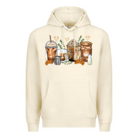 Sandshell latte coffee cups Premium Hoodie - Zillion Design Studio