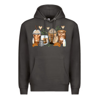 Smoke latte coffee cups Premium Hoodie - Zillion Design Studio
