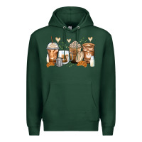 Latte Coffee Cups Premium Hoodie | Teevron