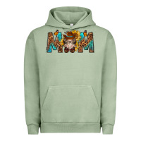 Pigment Oil Green mom with bull skull Urban Hoodie - texasbilliewilder