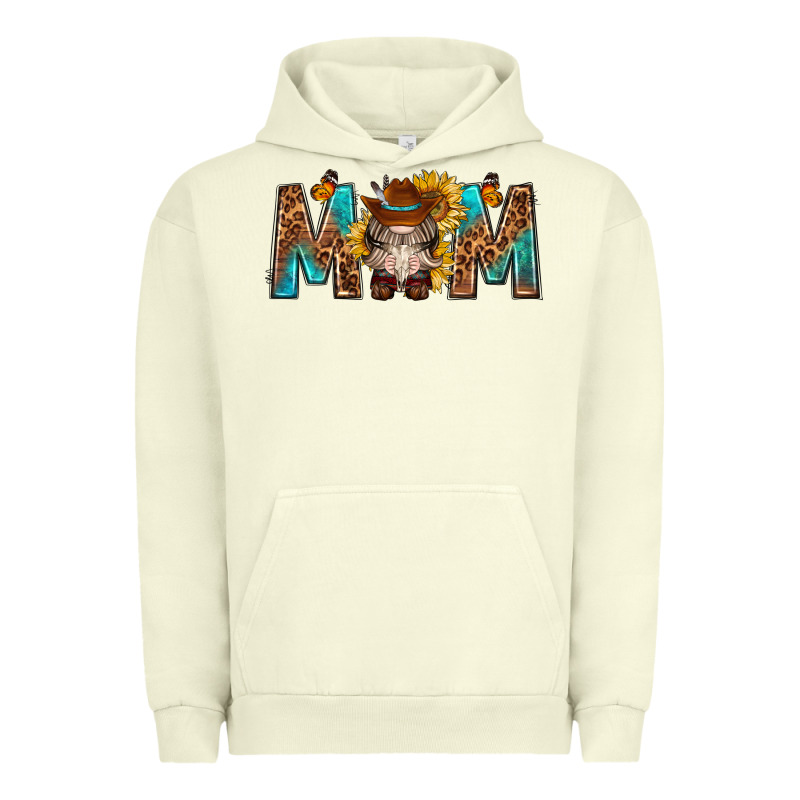 Mom With Bull Skull Urban Hoodie by texasbilliewilder | Teevron