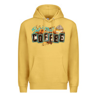 Antique Gold but first coffee Premium Hoodie - Zillion Design Studio